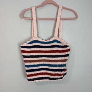 Chufy Gone Jammin Rita Crochet Multi-Colored Tank Top Size Medium NEW